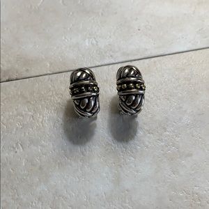 Lagos Caviar Earrings with real gold details